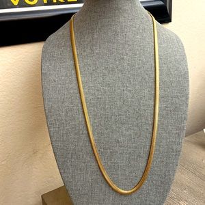 Vintage 70s Long Snake Style Gold Toned Necklace